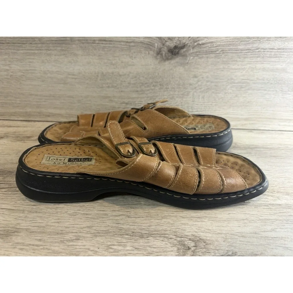 Joseph Seibel Open House Sling Back Brown Sandals Size 9 US EU 42 Air Massage